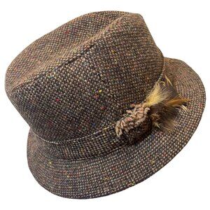 Hanna Hat Handmade Tweed Irish Walking Hat Size XL